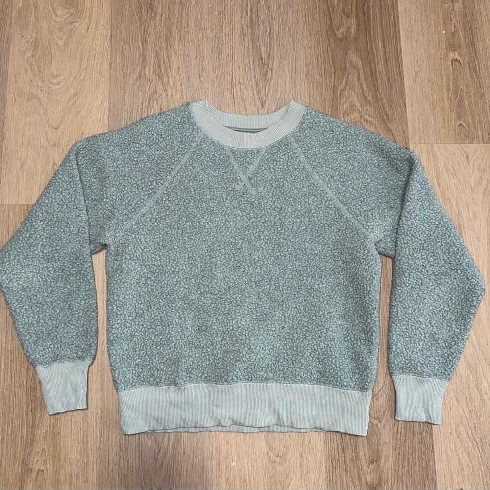 Everlane Renew Fleece Green Sweatshirt - Size Small